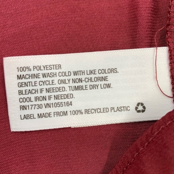 A New Day Women's Burgundy XL Sleeveless Tie Waist Tank Top - Picture 6 of 7